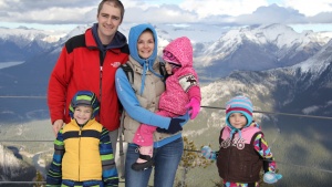 Family at the Feast of Tabernacles in Canmore, Alberta. 