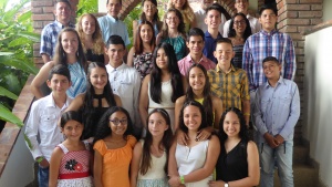 Campers and staff at the United Youth camp in Colombia. 