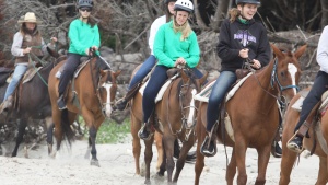 Horseback riding at Northwest Camp. 