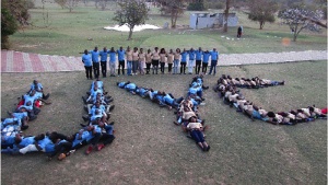 Campers at UYC camp in Zambia. 