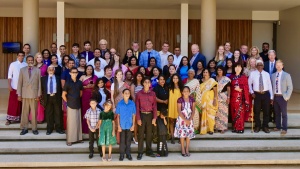 Feastgoers in Passikudah, Sri Lanka.