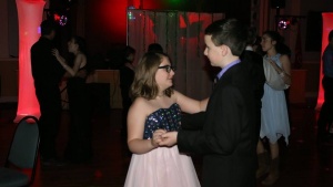 Teens dancing at the 2017 formal!