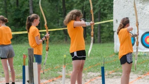 Archery at camp Pinecrest.