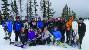 Skiers pose for a picture at the Spokane Washington Ski weekend.