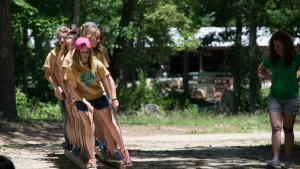 Campers enjoying one of the exciting activities. These types of activities are always planned by dedicated staff members willing to volunteer their time. 