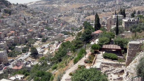 View of the Kidron Valley from the Old City of Jerusalem.