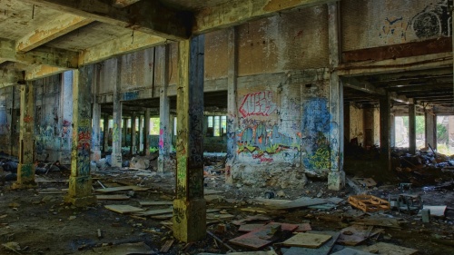 Graffiti in an old factory.