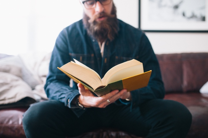 Bearded Man Reading Bible