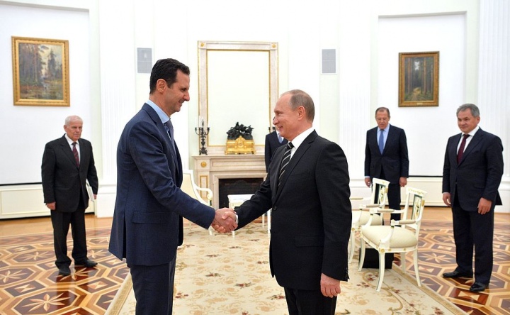 President of Syria Bashar al-Assad with Russian President Vladimir Putin (October 2015) 