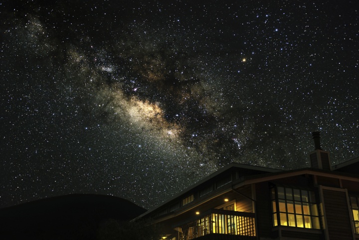 A night sky with millions of stars.