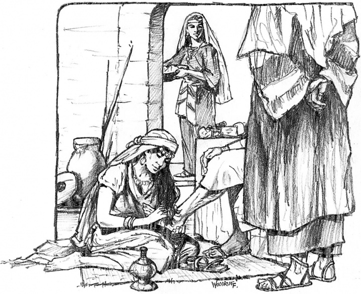 Illustration of Mary and Martha