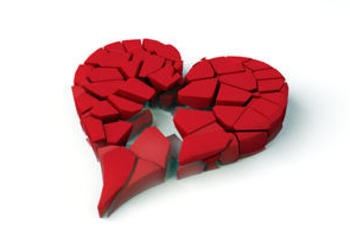 shattered heart shape