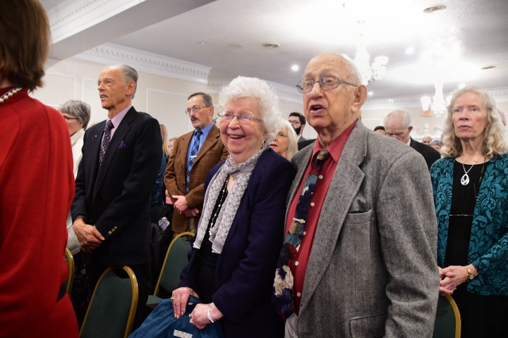 Brethren sing praises together during Sabbath services at Wisconsin Dells.