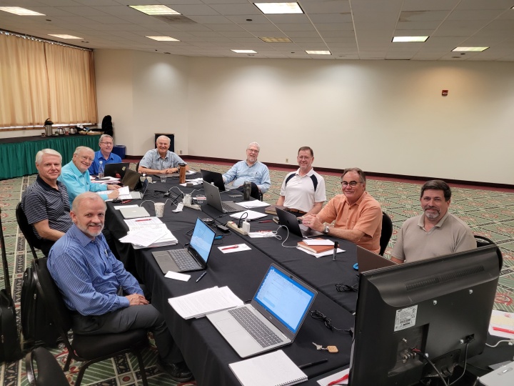 Attendees of the retreat smile for a photo. This event gave Council members  the opportunity to communicate and build deeper working relationships  in a more casual setting.