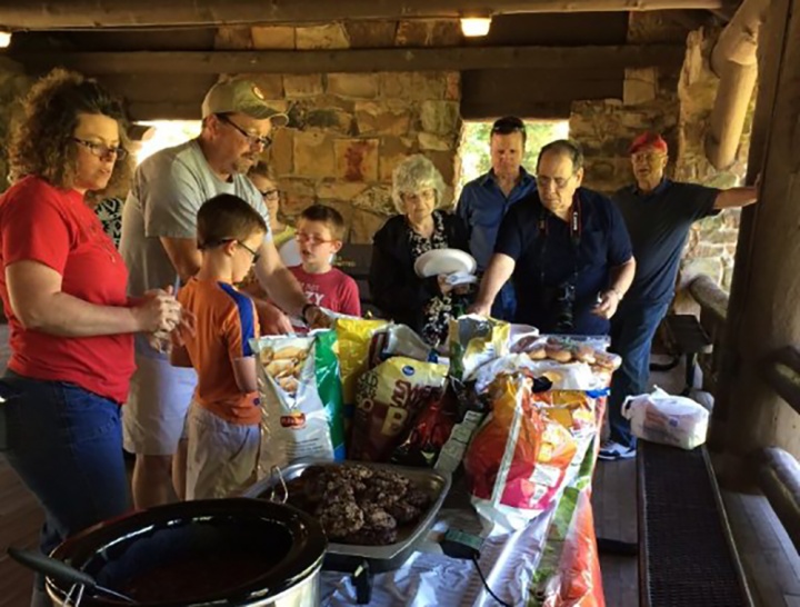 Members of the Little Rock congregation enjoying the annual church picnic.