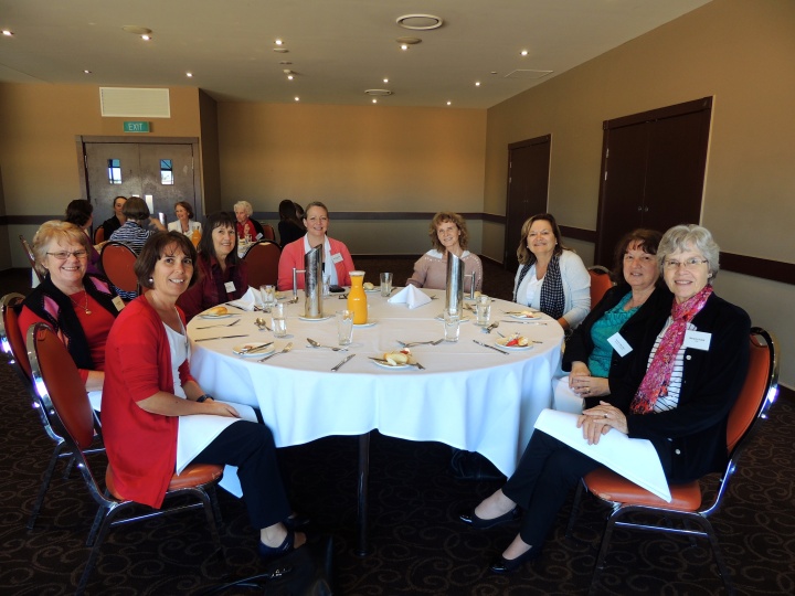 Mrs. Kubik, at the right, with attendees at the Gold Coast, Australia, leadership conference. 