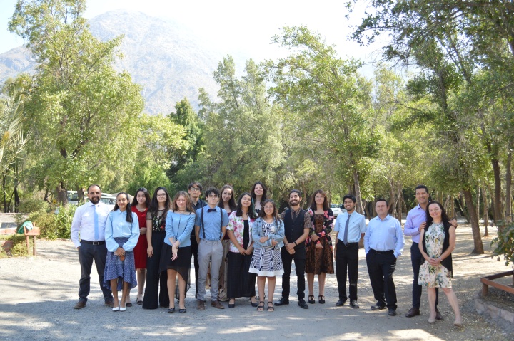 Campers and staff enjoy a sunny Sabbath during the UYC program in Chile.